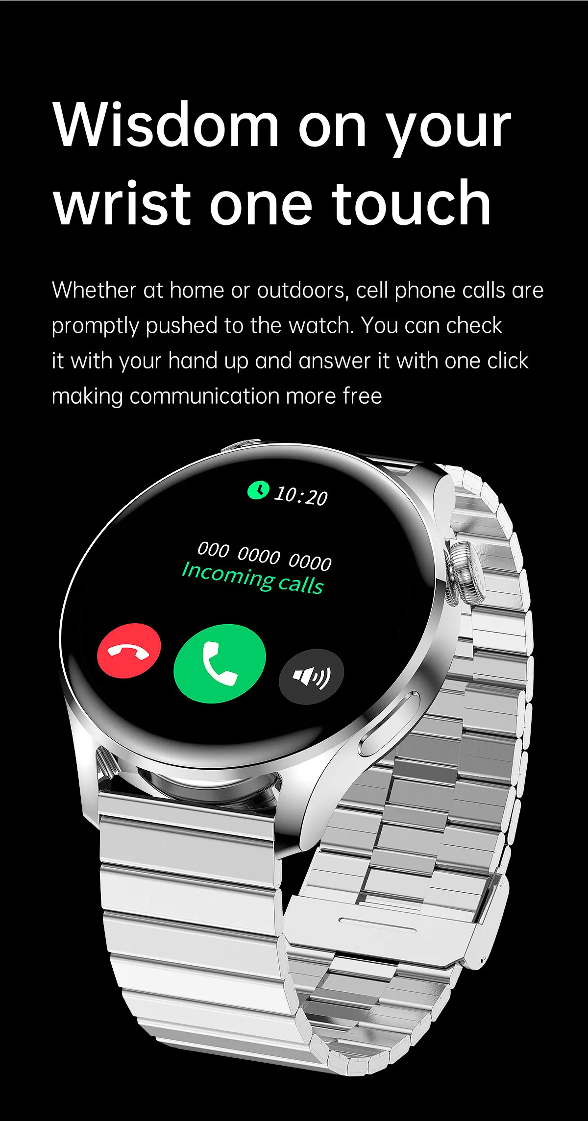 For Xiaomi Huawei Apple Phone Reloj Inteligente Hombre Smartwatch Man IP68 ECG PPG 390*390 2021 Smart Watch Men Android IOS