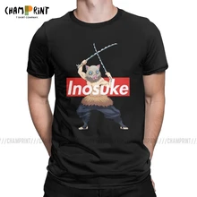 Inosuke Hashibira Kimetsu No Yaiba аниме Мужская футболка Demon Slayer аниме Awesome Tees короткий рукав Футболка размера плюс одежда