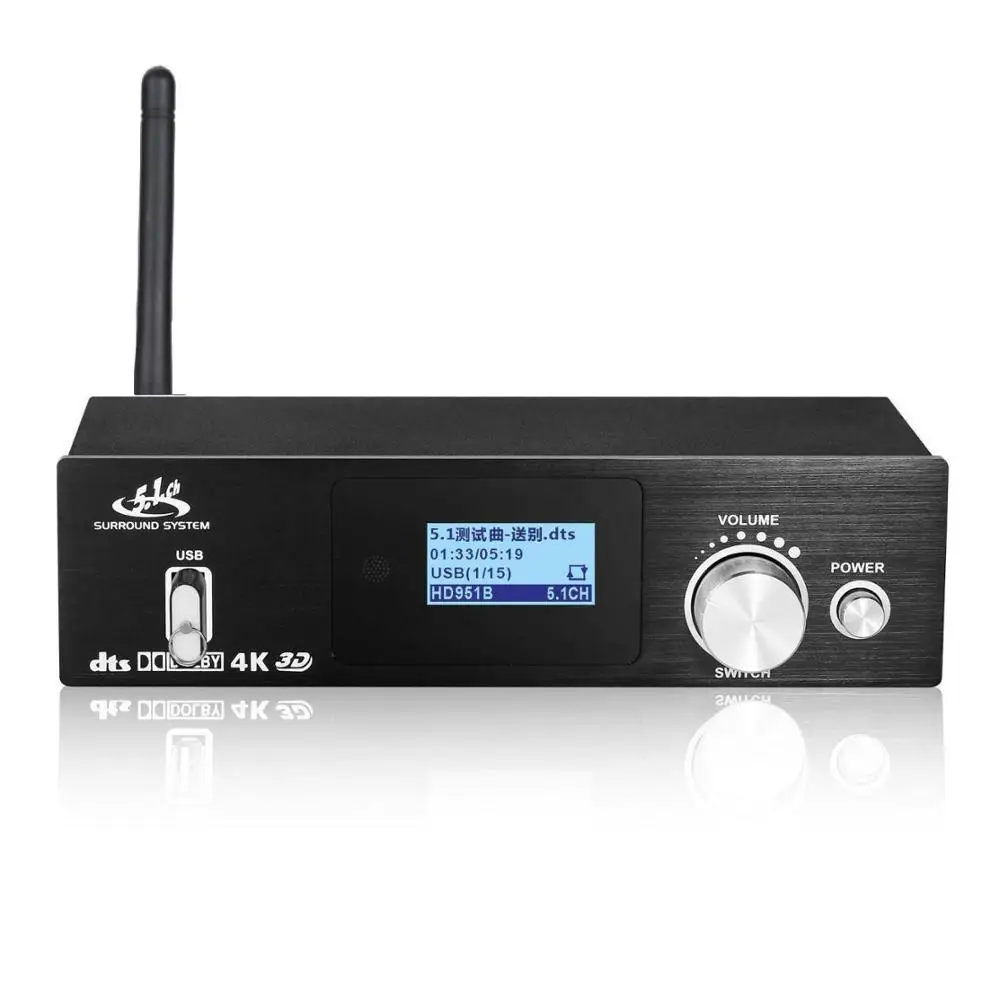 US $104.58 TZT 4Kx2K 3D DTS AC3 51 Audio Decoder USB Sound Card Bluetooth Receiver For Optical Fiber Coaxial