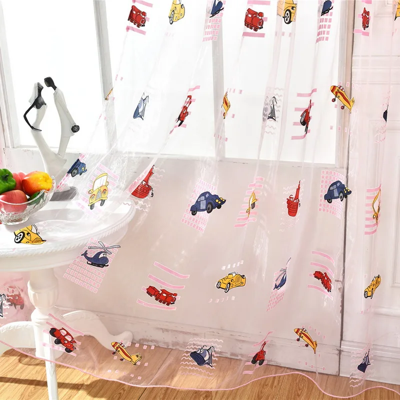 DIDIHOU Lovely Cartoon Car Curtains For Living Children Room Bedroom Decorative Kids Baby Drapes 1pc | Дом и сад