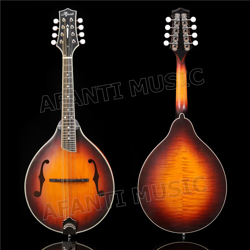 Afanti твердая ель верх/твердая искусственная и боковая часть/Afanti A Mandolin (задняя Дека