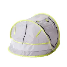 Детская портативная кровать для путешествий Пляжный Тент 50+ солнцезащитный козырек всплывающие москитная сетка и 2 колышка DXAD