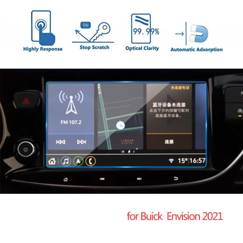 

For Buick Envision 2021 Car Navigation Screen Protector Central Control Display Screen Tempered Glass Screen Protective Film