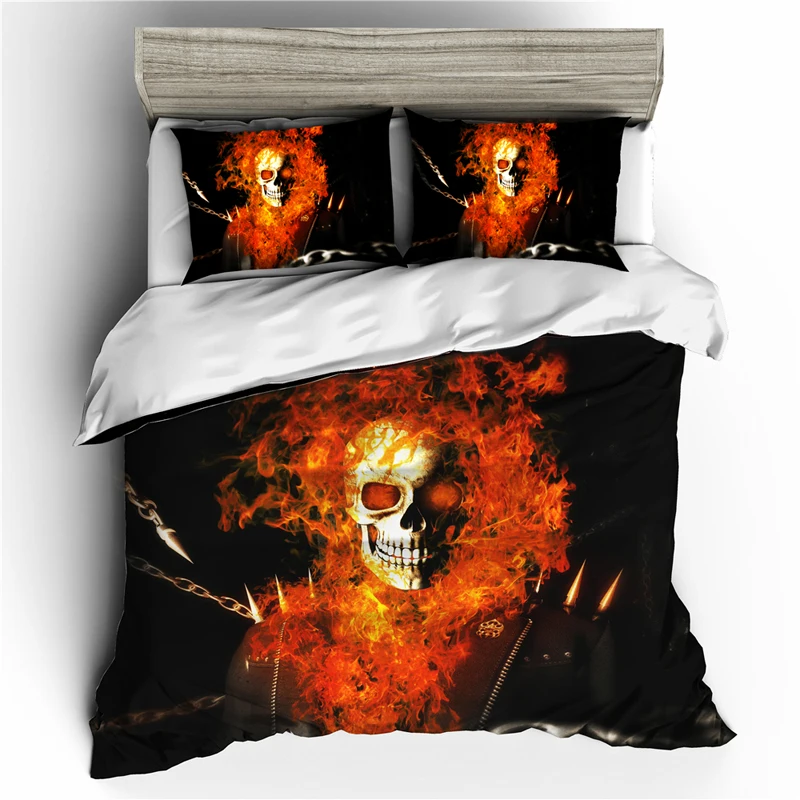 Ghost Rider, 3D комплект постельного белья, духи мести, пододеяльники, постельный комплект, одеяло, Комплект постельного белья, постельное белье(без простыни - Цвет: 10