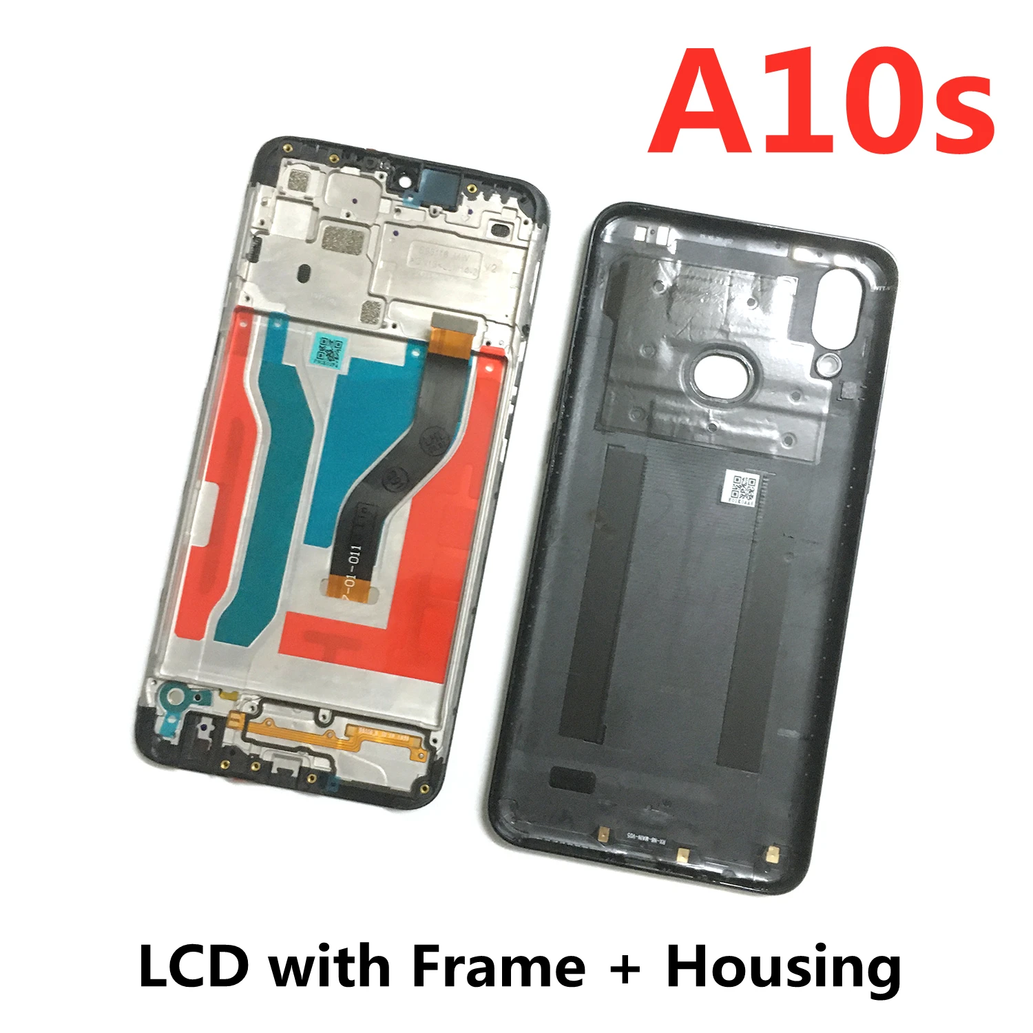 

For SAMSUNG Galaxy A10s A107 LCD Display Touch Screen Digitizer Phone Housing Front Frame+Battery Back Cover Rear Door Lid Panel