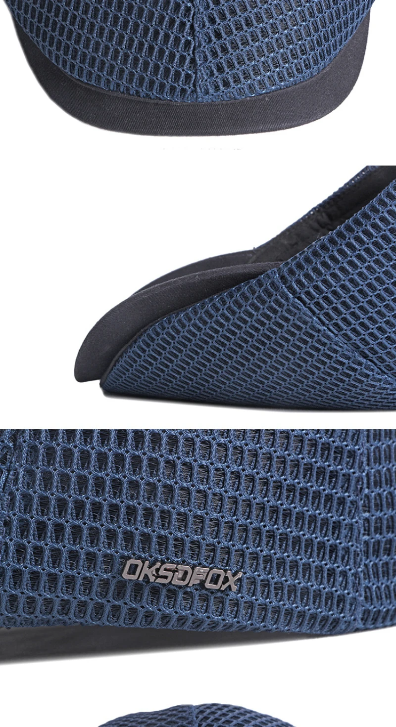 HT3659 Baskenmützen Frühling Sommer Kappen für Männer Frauen Atmungsaktive Mesh-Baskenmütze Unisex Verstellbare Achteckige Kappe Vintage Baskenmütze – Detail 9