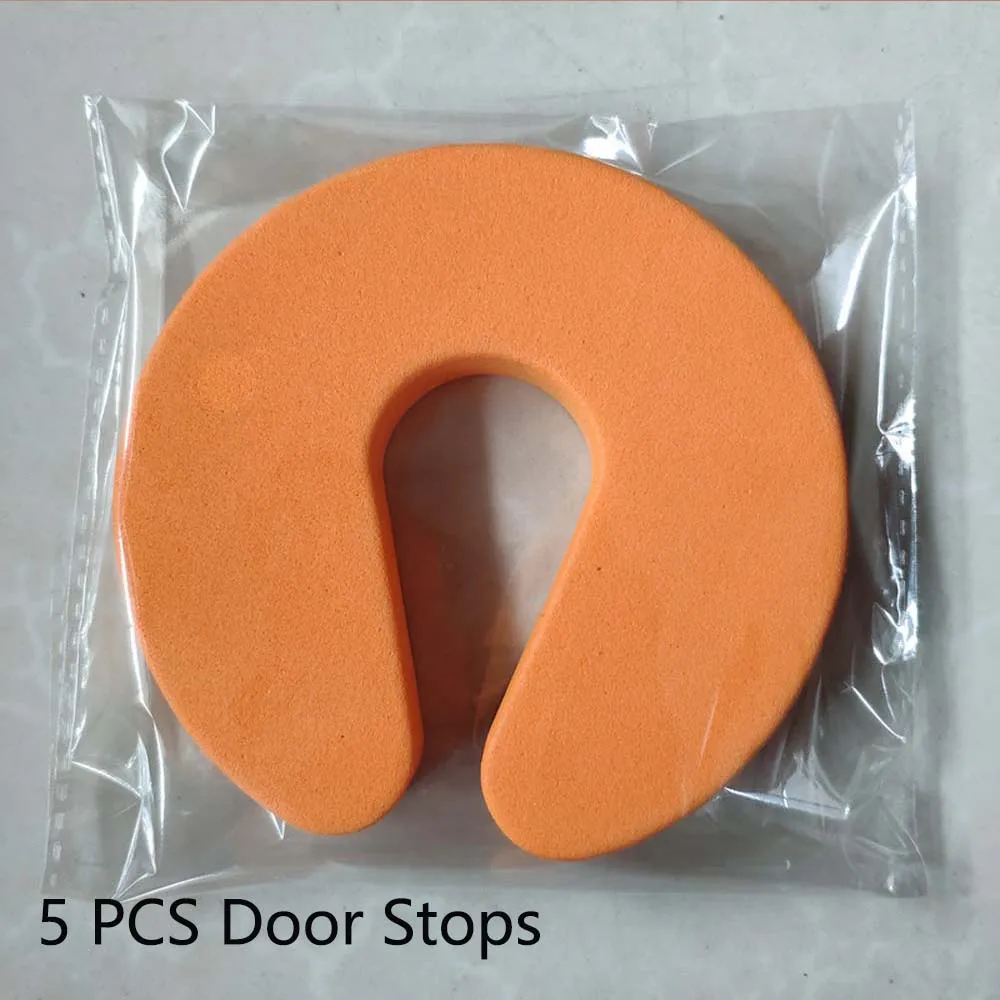 1 pc orange 5 шт. зажим для пальца предохранение от блокировки двери Премиум Безопасность Прочный детский ограничитель открывания двери Подушка защита пальцев - Цвет: 1 pc orange