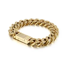 Модные ювелирные изделия из нержавеющей стали, европейские и американские мужские персональные хип-хоп браслеты из нержавеющей стали