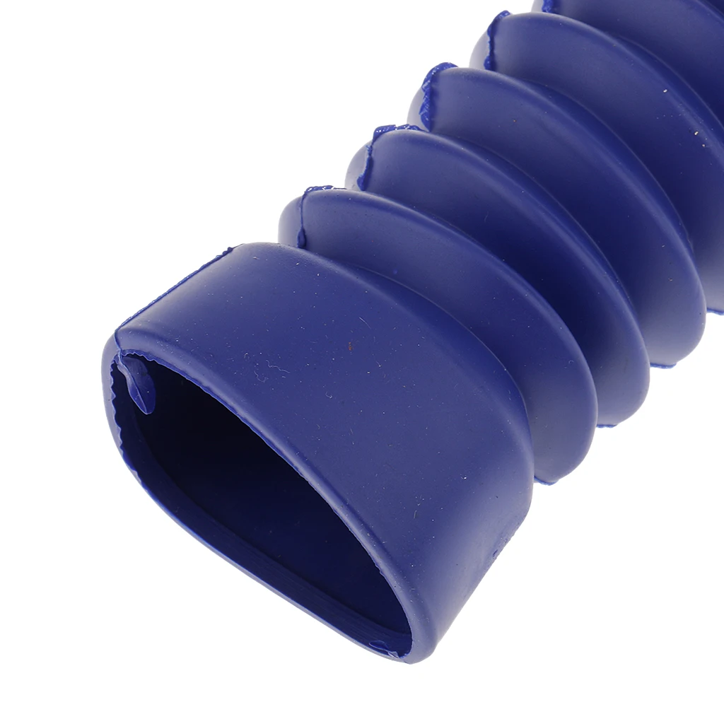 1 Pair Motorcycle Soft Rubber Front Fork Cover Gaiters Gators Boots - Blue