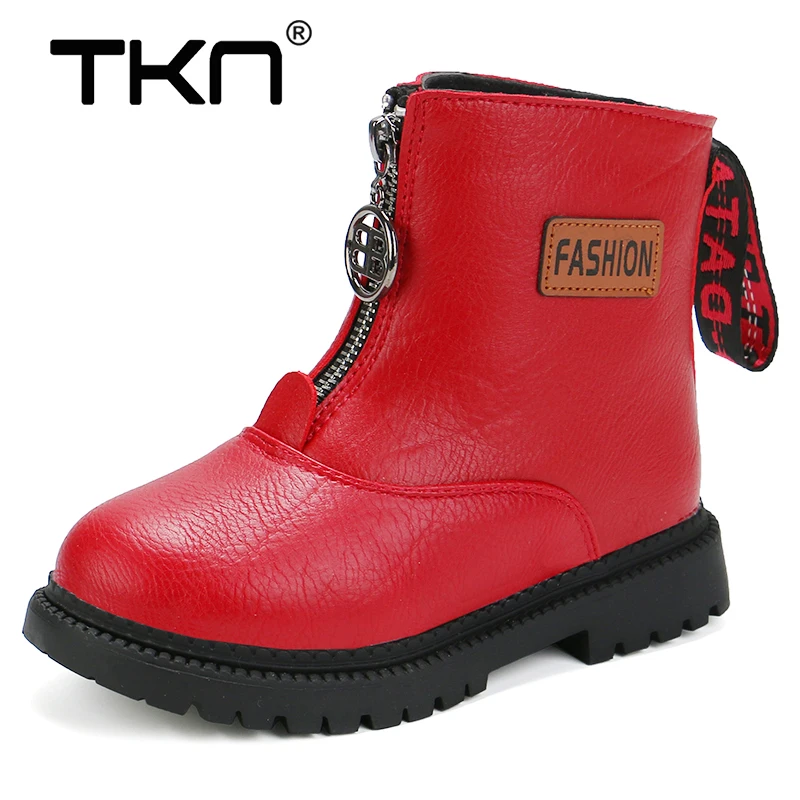 TKN Kids Boots Winter Warm Boots Shoes Children Ankle Boots for Toddler