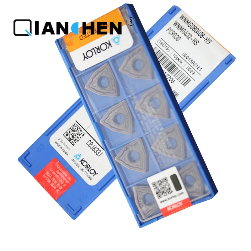 Корея KORLOY WNMG080404-HS PC9030 WNMG080408-GR NC3020 WNMG080408-GR NC6210(10 шт./лот) резец для внутренней обточки вставки