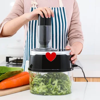 

Electric Multifunctional Vegetable Cutter Stainless Steel Chopper Blades Kitchen Tool Spiral Vegetable Cutter Salad Maker