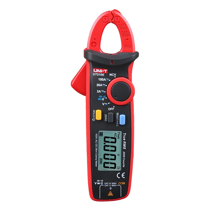 

UNI-T Digital Clamp Meter UT210E True RMS 2000 Counts Multimeter Megohmmeter Auto Range VFC Capacitance Multimeter