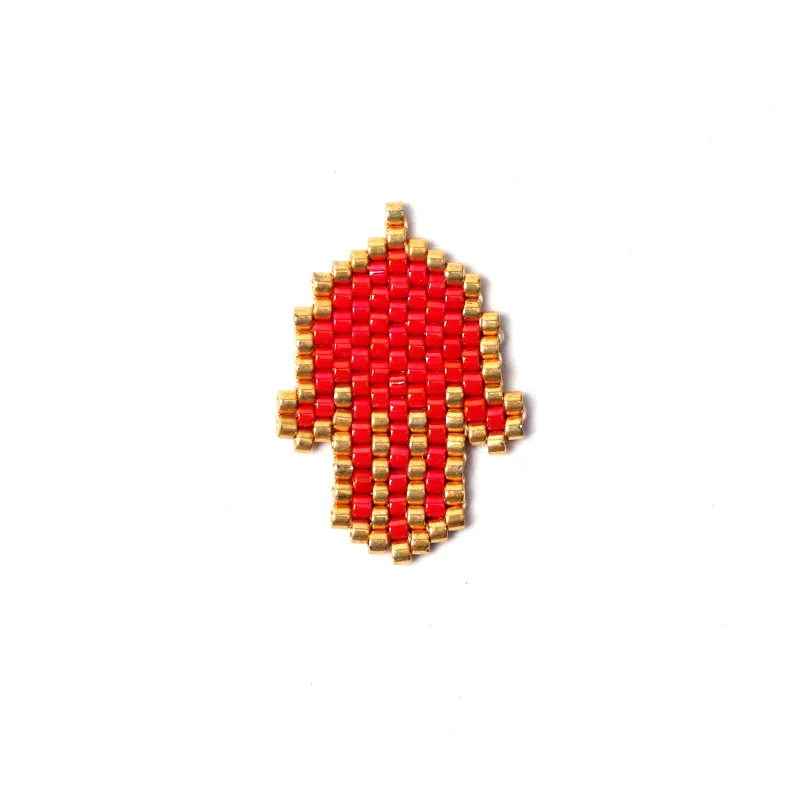 

FAIRYWOO 10Pcs/lot Miyuki Beads Palm Pendant For Earring & Charms Bracelet Accessories DIY Jewelry Making Kits Steampunk Pendant