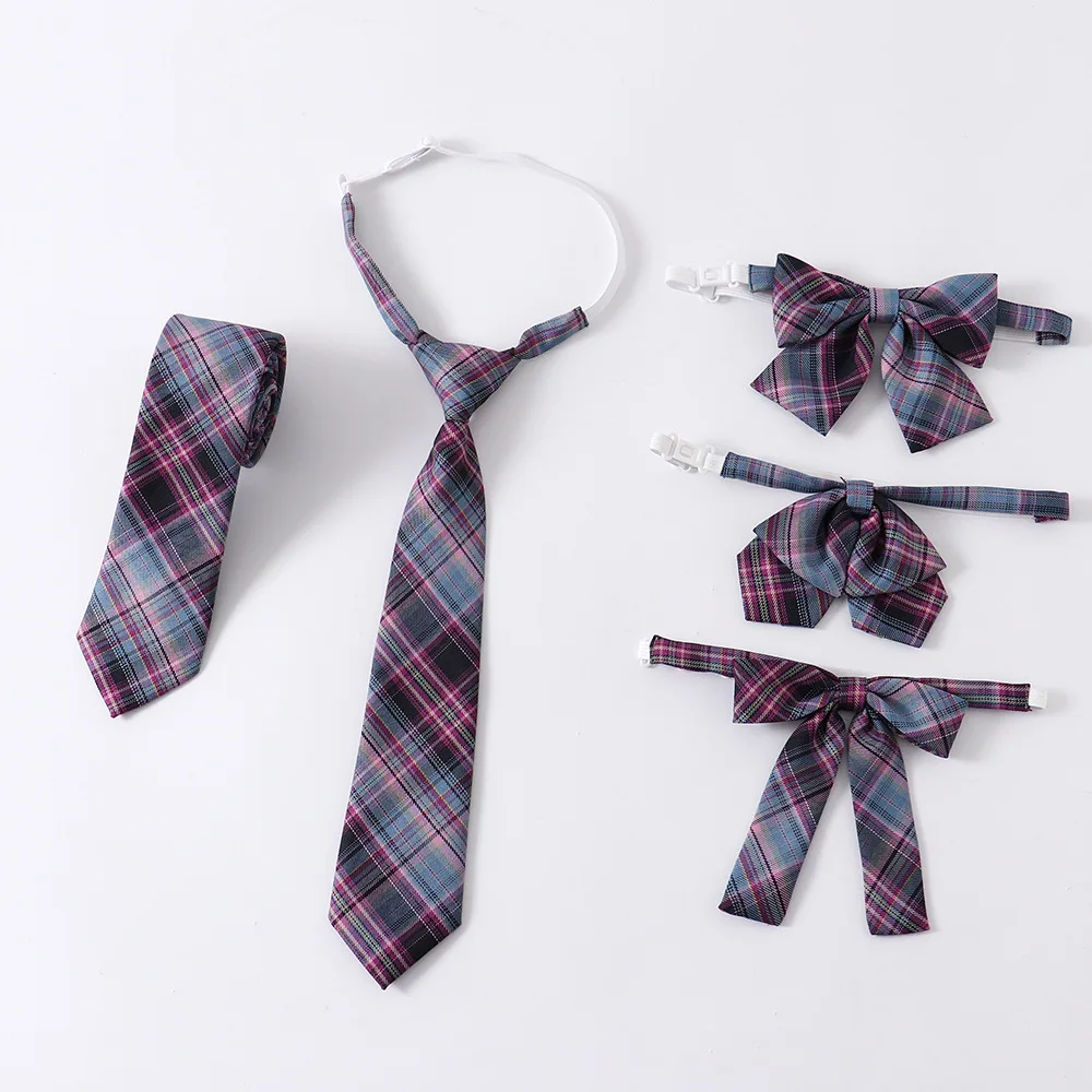 

Purple School Uniform BowTie Orthodox JK Plaid Bow Tie School Uniform Accessories Preppy Style Student Cute Bow Tie Adjustable