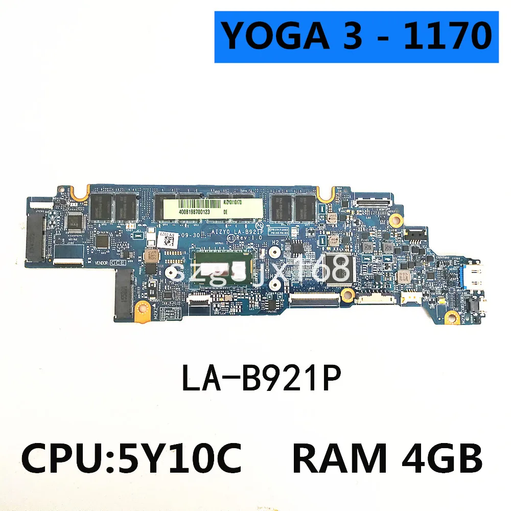 for lenovo yoga 3-1170 3-11 laptop computer motherboard la-b921p CPU 5y10c RAM 4g 100% test | Компьютеры и офис