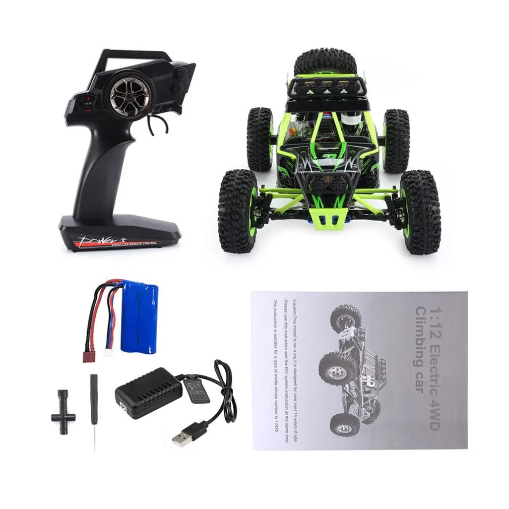 Wltoys XKS 1/12 2,4G 4WD высокоскоростной Электрический матовый гусеничный грузовик для пустыни RC внедорожный багги автомобиль с светодиодный светильник - Цвет: 1 Battery
