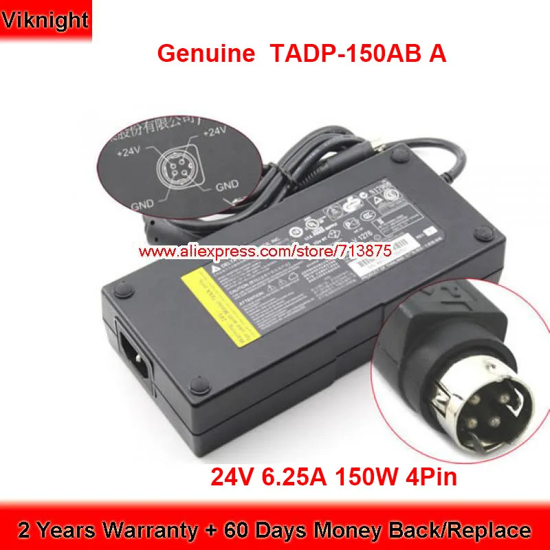Genuine TADP-150AB A 24V 6.25A AC Adapter for Ncr 7611 76XX 7600-1001-8801 POS TERMINAL 7610-5121-8801 REALPOS 25 Power Supply 