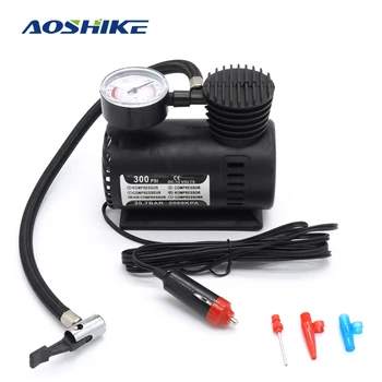 

AOSHIKE 1PCS Auto Car Mini Compressor Air Tire Inflator Car Pump 300 PSI Tire Inflator Pumps 12V for Car Bicycle Car Accessories