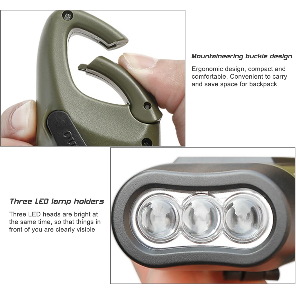 Portable Solar Powered Flashlight Outdoor Hiking Camping Light Hand Cranked Trekking Emergency Light LED Torch Rechargeable Lamp handheld flashlight nylon gloves bike flashlight camping light solar powered lamp mini led night light luggage lock inspection lamp camping string lights