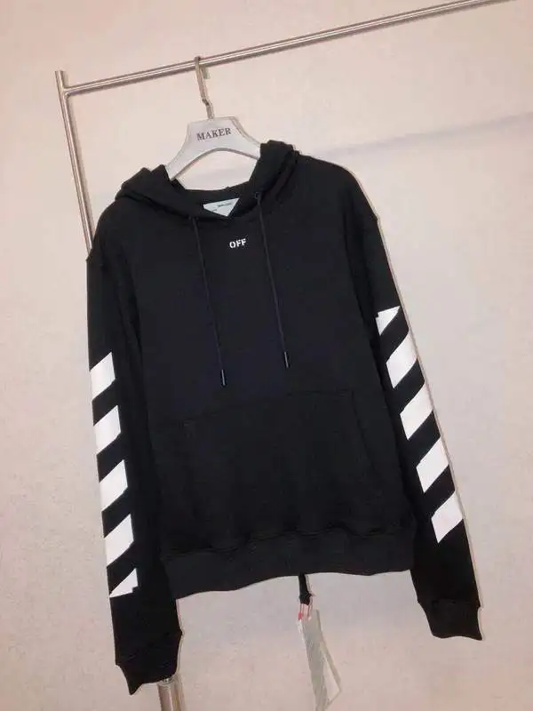 19ss Off-White OW для мужчин и женщин унисекс для влюбленных стрела косая полоска модная повседневная хлопковая толстовка с капюшоном Свободная куртка с капюшоном