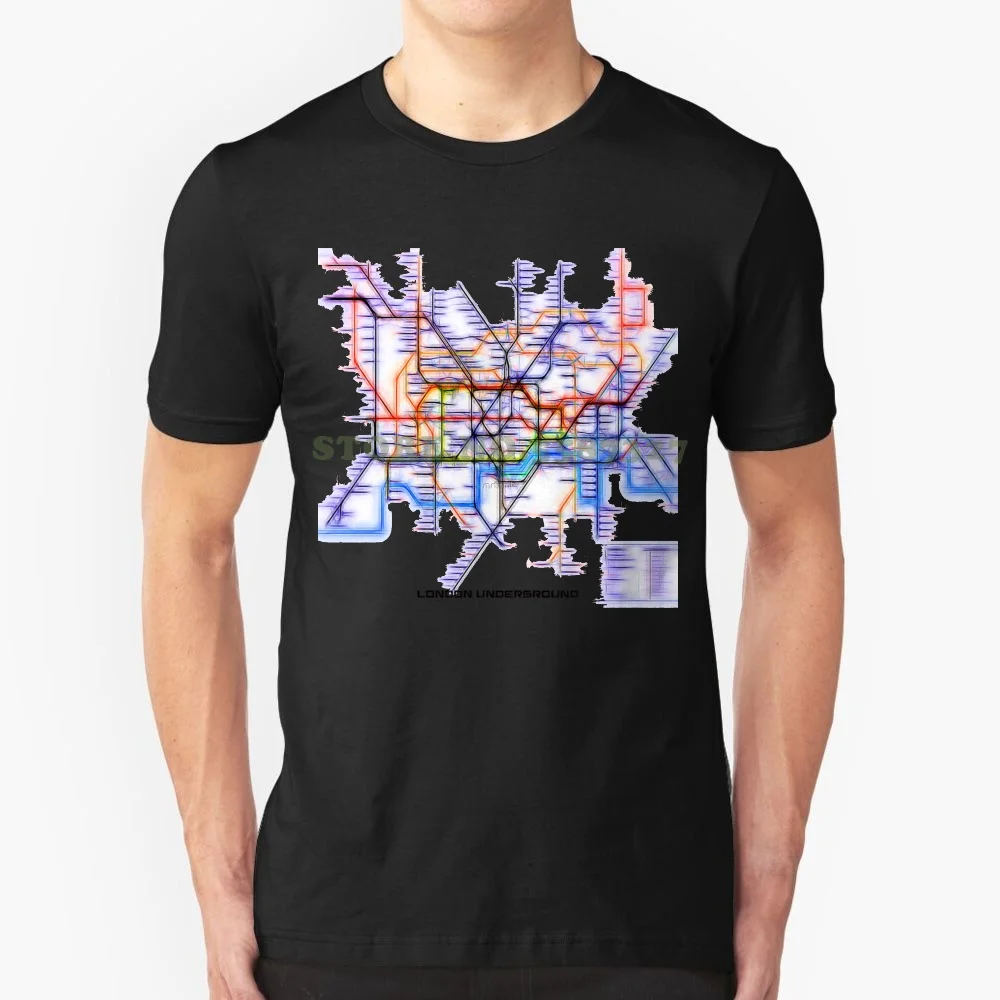 London Underground Tube Black White Tshirt Per Uomo Donna Map Metro City London Uk Abstract Contemporary Train Tube
