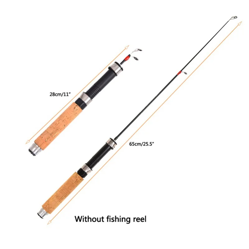 

Ice Fishing Rod (Reel) Winter Super Short FRP Fiber Lightweight Retractable Telescopic Pole (Wheel) For Freshwater Saltwater