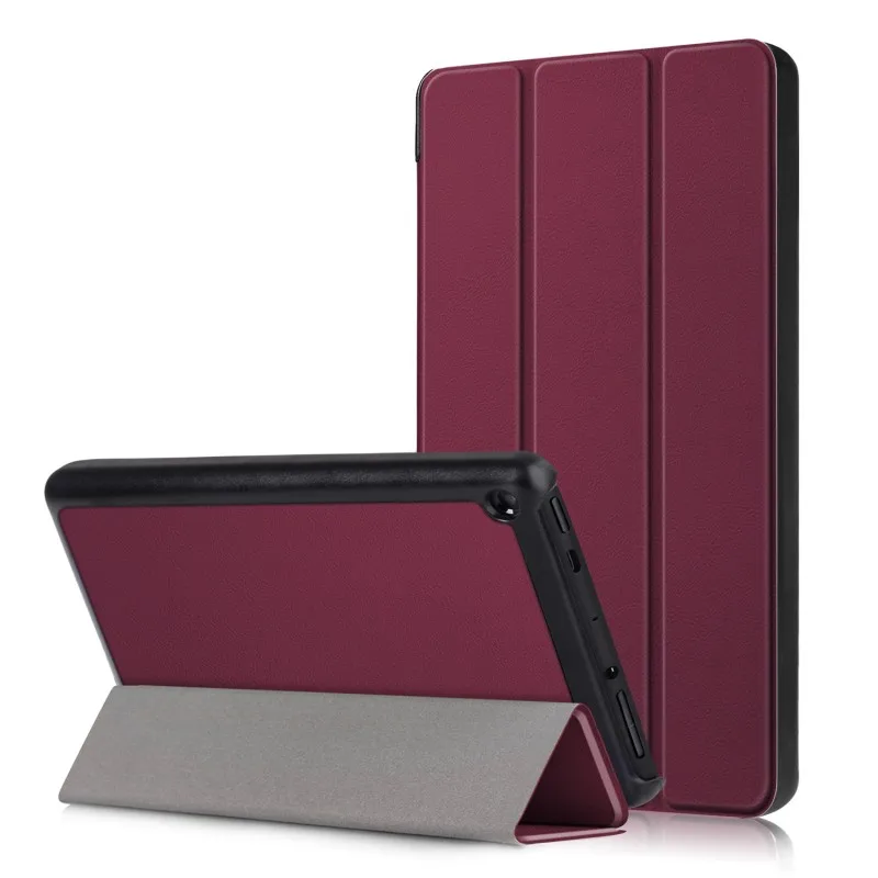 Чехол для Amazon New Fire 7 чехол с принтом PU кожаный чехол-подставка для Amazon Fire 7 9th generation чехол Funda+ стилус - Цвет: Red WIne