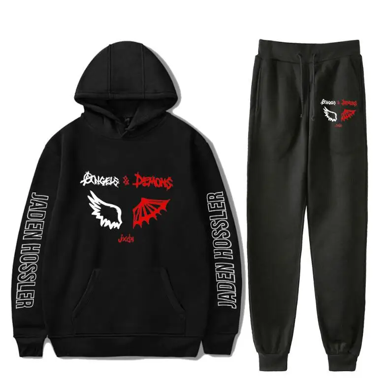 Jaden Hossler Tracksuit Two Piece Set Women/Men Long Sleeve Hoodies+Jogger Pant Casual Jxdn Hoodie Unisex Streetwear&Pants Jaden Hossler Tracksuit Two Piece Set Women/Men Long Sleeve Hoodies+Jogger Pant Casual Jxdn Hoodie Unisex Streetwear&Pants