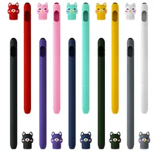 

Silicone Cartoon Cute Pen Sleeve Protective Case Pen Stylus Cap Anti-scratch Nib Skin Cover Holder For Apple Pencil 1st/2nd Gen