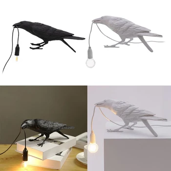 

Vintage Crow Table lamp, Bird Wall Lamp Light LED Table Lamps Bedroom Crow Desk Lamp Bedside Light Wall Sconce Light