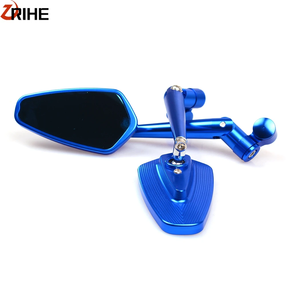 

Moto Handlebar End Blue Rearview Mirror Motorcycle Mirror FOR HONDA CBR600RR F5 CB400 VTEC 1 2 3 4 th CB1300 hornet 600 moto