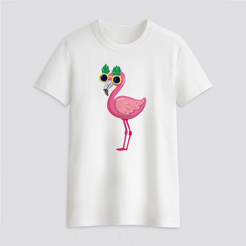 Summer Casual Women T shirts Flamingo Printed Fashion clothing Harajuku Casual Korean Style Tops female Tee