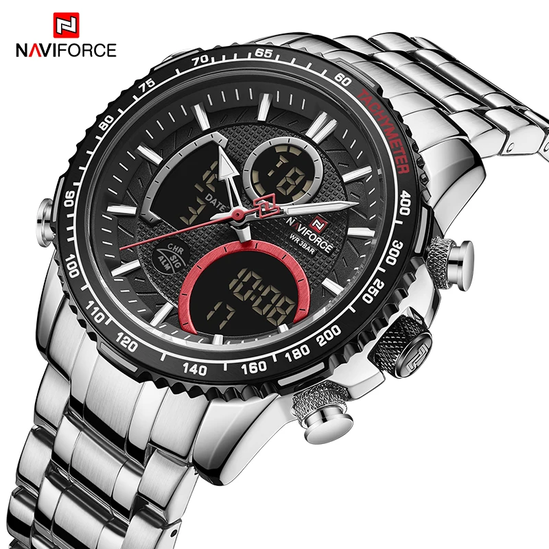 Часы наручные NAVIFORCE мужские светодиодсветодиодный цифровые спортивные