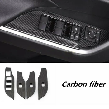 

Car Accessories Carbon Fiber Style Window Switch Panel Frame Cover Trim Stickers for Toyota RAV4 2019 2020
