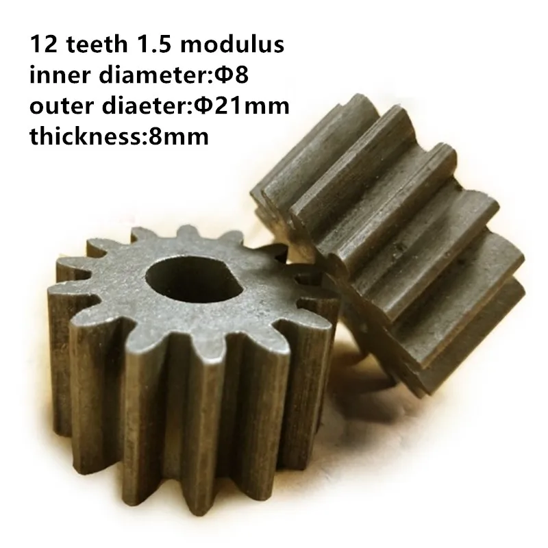 5pcs/lot Mini Gear 1.5 Modulus 12 Teeth Inner Bore 8mm Gear for DIY Motor Toy Accessories