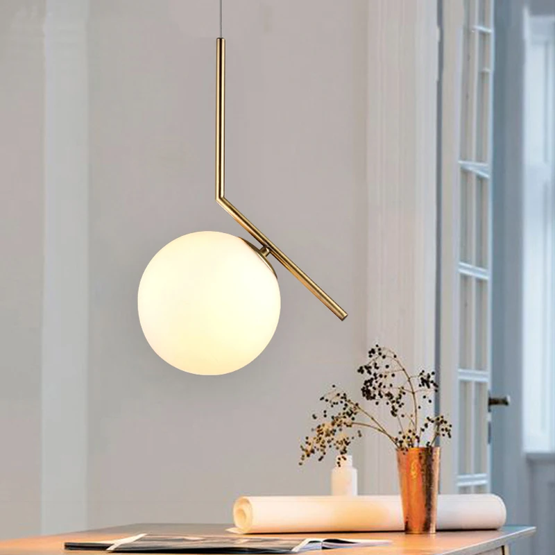 

Nordic Glass Ball Pendant Light Hang Lamp Home Decor Light Fixtures Living Room Lights Hanging Kitchen Hanging Lamps Lampadari