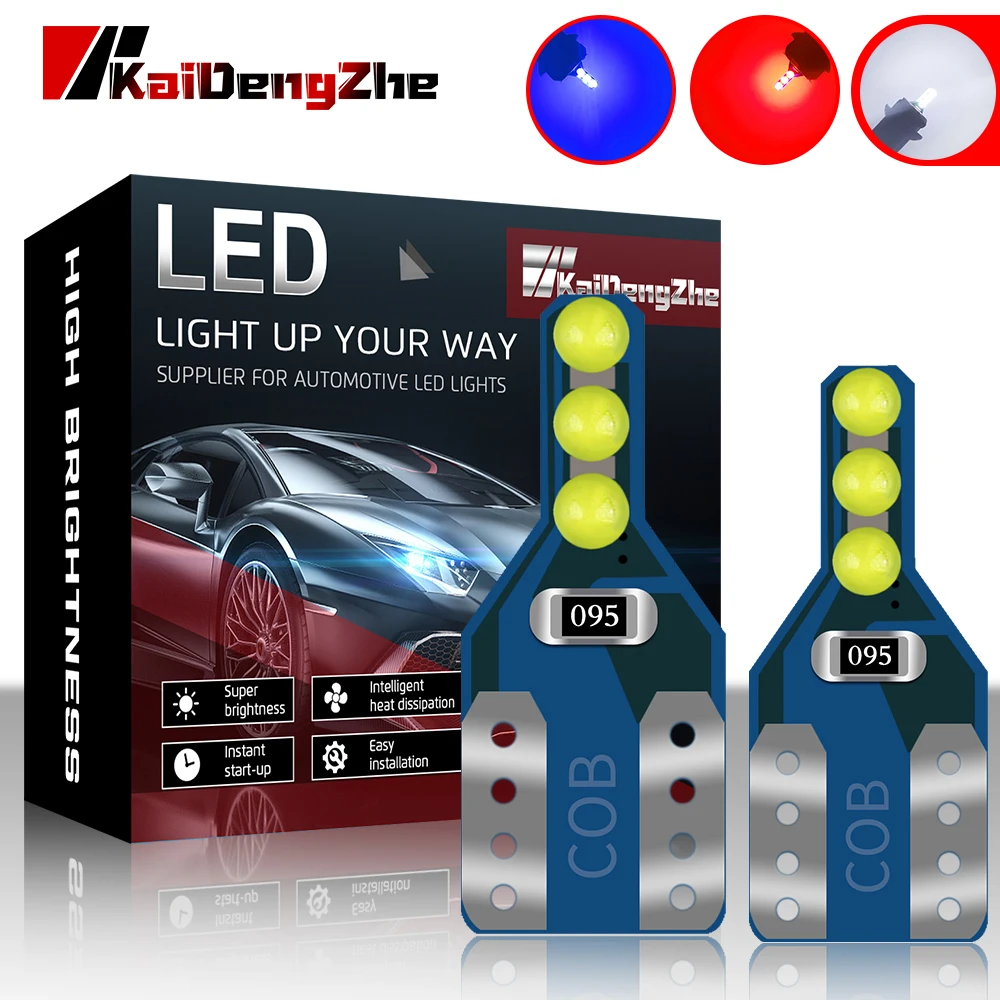 2 шт. T10 светодиодный W5W супер яркий 6 SMD COB парковочные фары автомобиля 168 194 501 2825