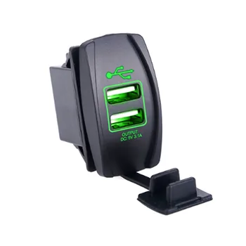 

Universal Car Charger Waterproof Dual Port Auto Adapter Outlet DC 12V 24V Mobile Phone Charger For Iphone xiaomi redmi