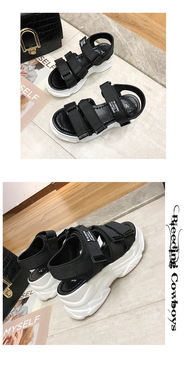 Sexy Open-toed Women Sport Sandals Wedge Hollow Out Women Sandals Outdoor Cool Platform Shoes Women Beach Summer Shoes 2021 New