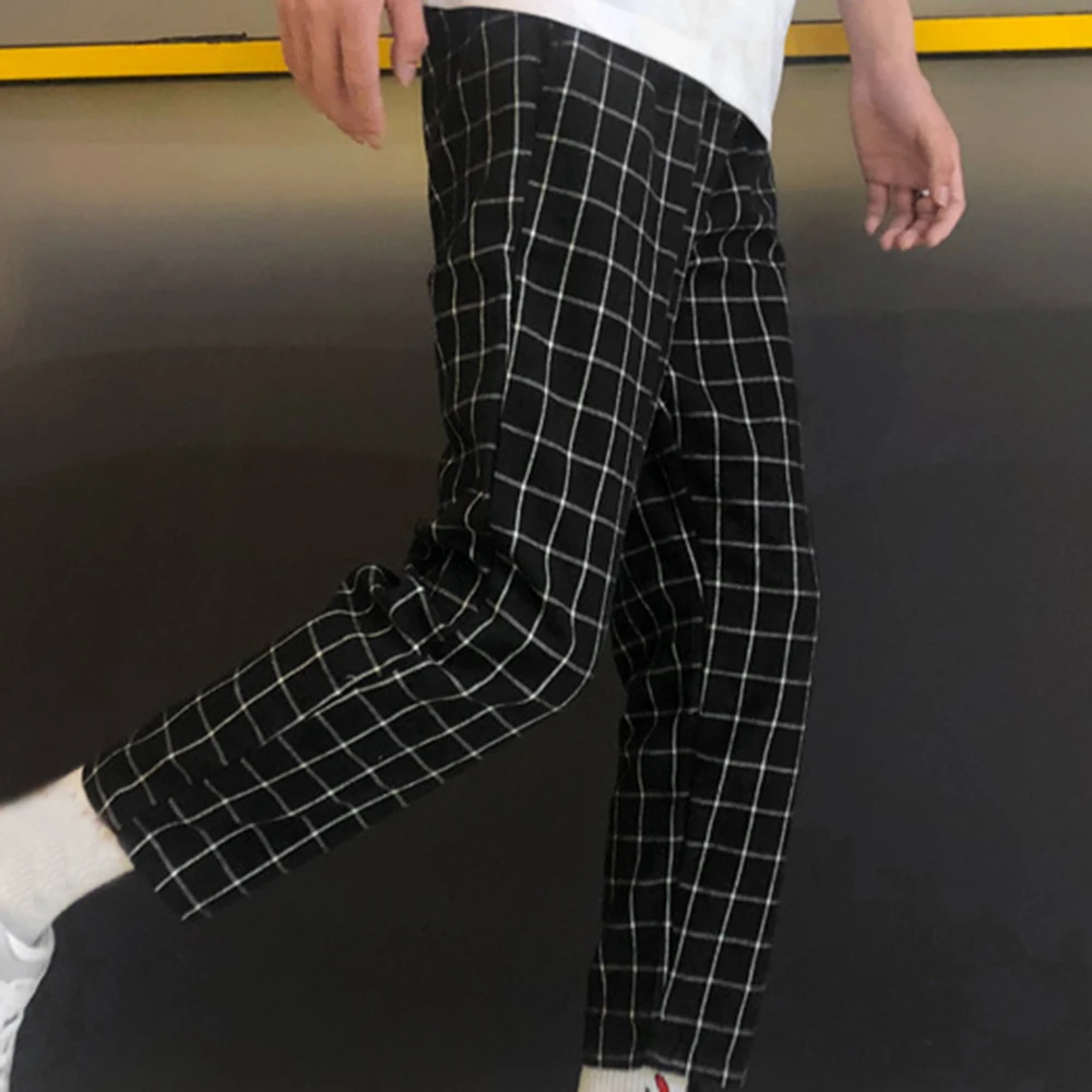 MoneRffi винтажные пестрые лоскутные брюки Харадзюку женские мужские брюки эластичные брюки с высокой талией корейские повседневные Прямые брюки