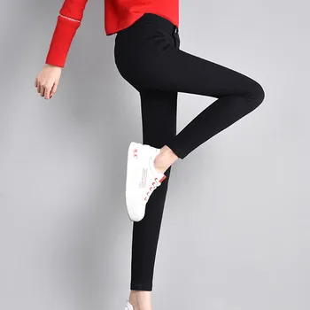 

2019 new winter pants women trousers feet pants women trousers women wear nine-point high waist pants