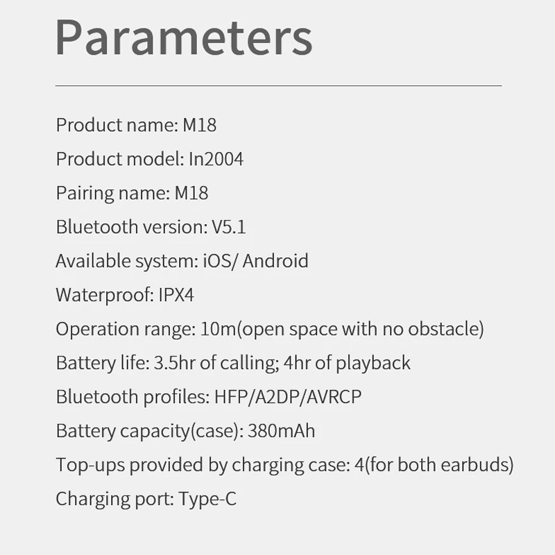 2021 Newest QCY M18 YouPin TWS Earphone Wireless Earbuds Bluetooth 5.1 App Control AAC SBC Waterproof DSP Noice Reduction