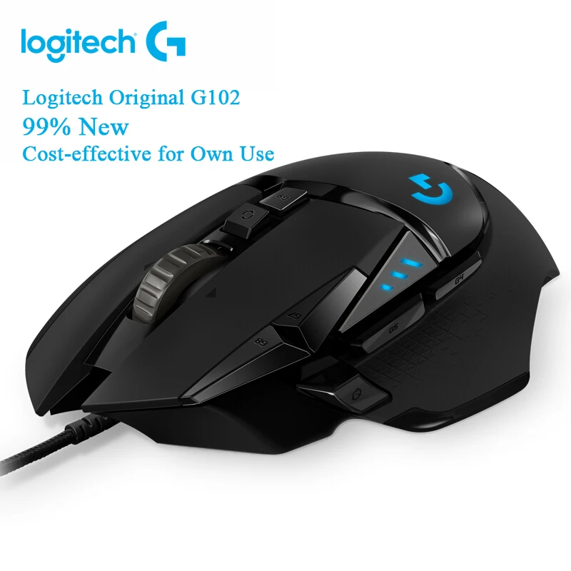 Logitech Original 99 New G502 HERO Gaming Mouse Upgraded from G502 RGB HERO Sensor 16000 DPI for Laptop PC Gaming PUBG Overwatch