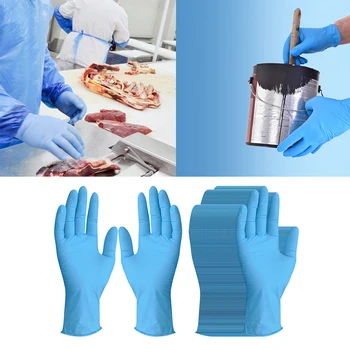 

100 Pieces Disposable Food Prep Gloves Work Gloves for Cooking Lab Dyeing