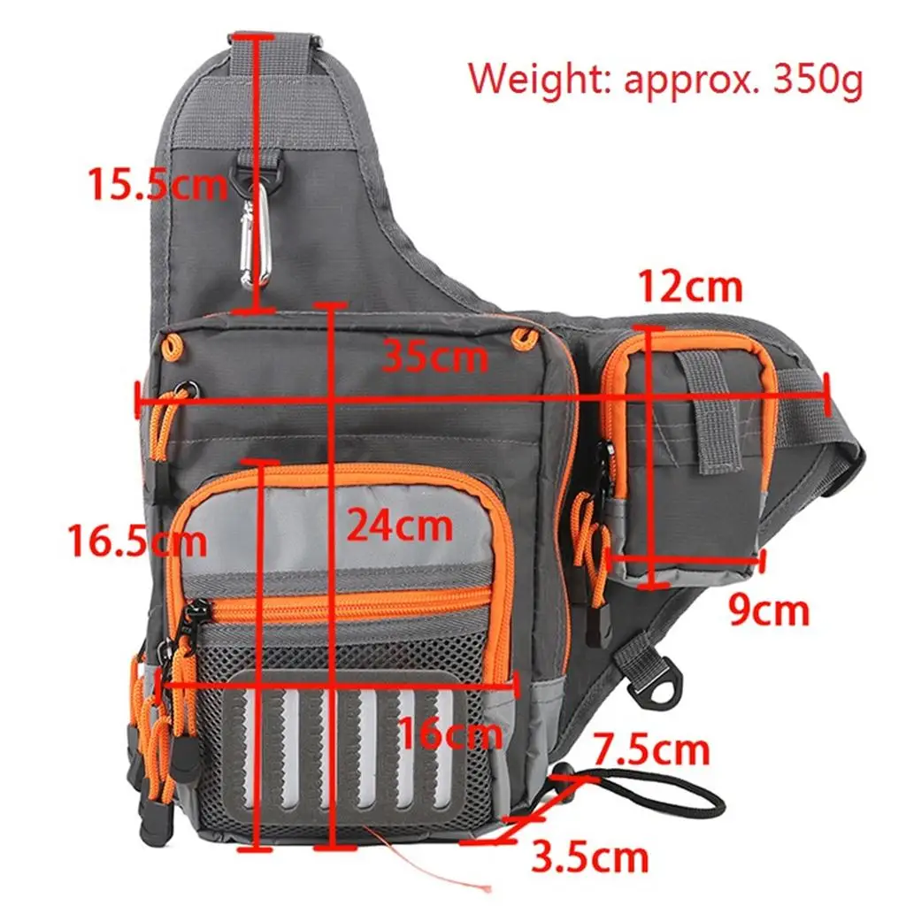 Sports Fishing Tackle Bag Shoulder Sling Bag Crossbody Bag Multi-function Shoulder Pack Travel Storage Fishing Tackles Bag