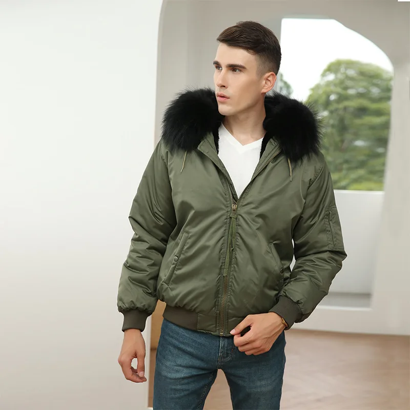 Men's Winter Coats 2022 | Raccoon Fur Streetwear | Mens Real