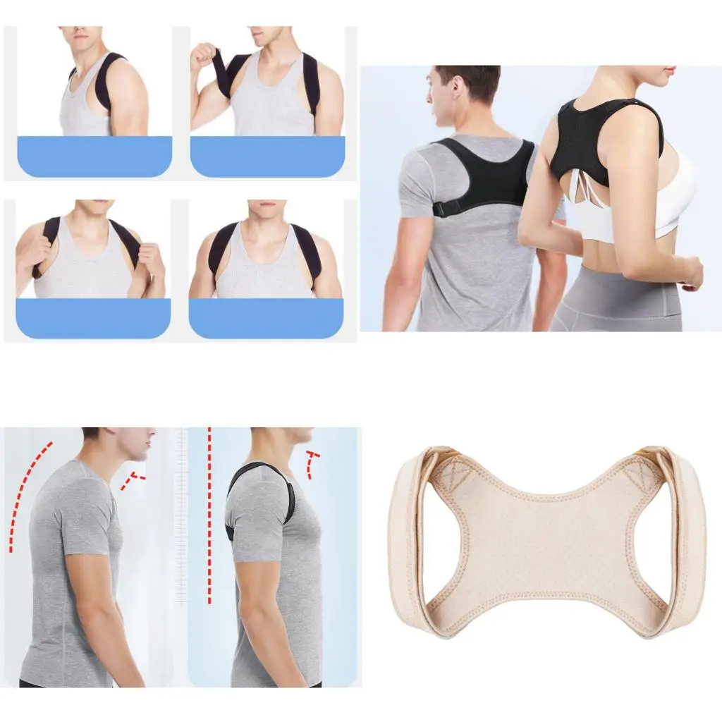 Adjustable Posture Corrector Back Shoulder Straightener Support Correct Body Brace Bra Belt Men Women Back Support Shoulder Belt