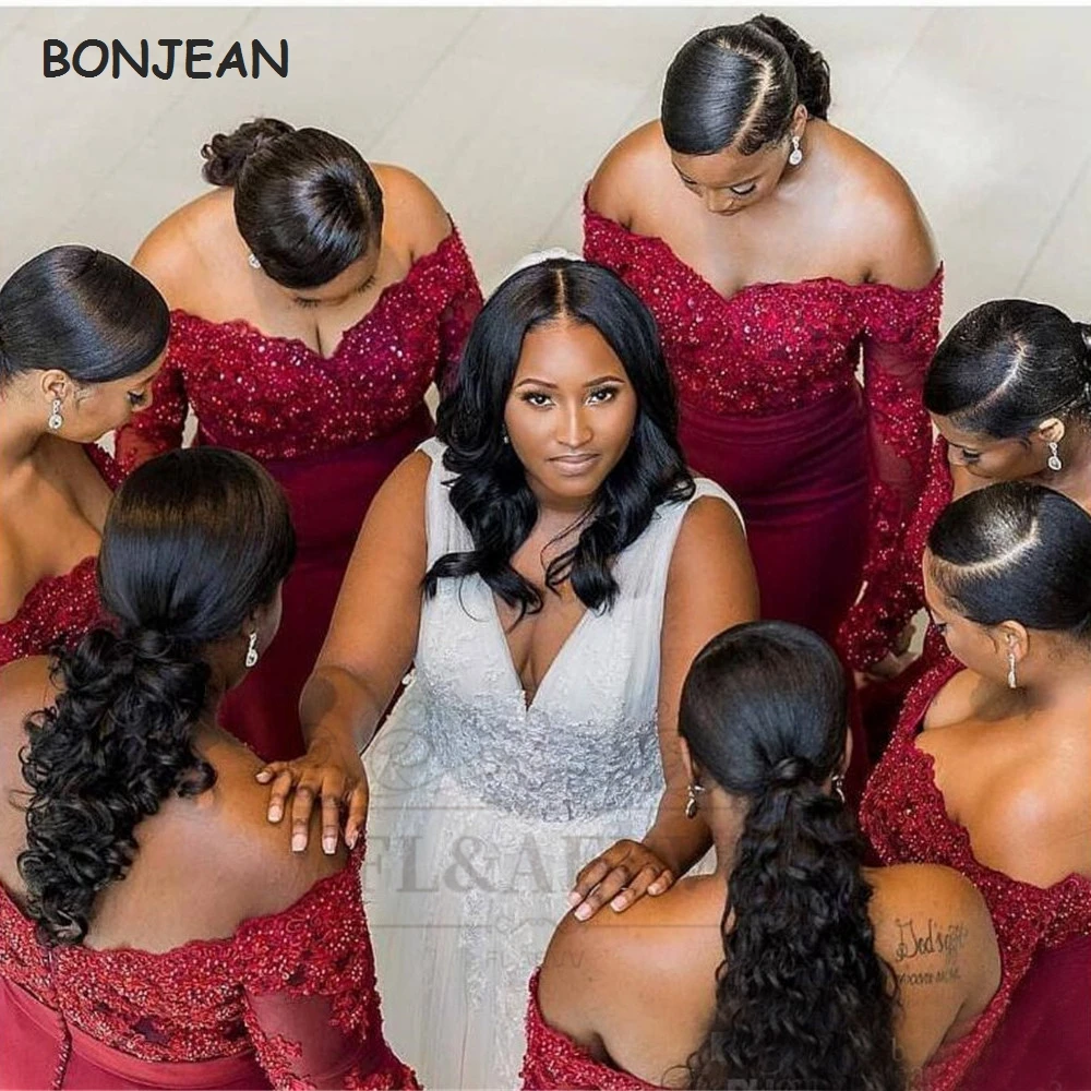 hot-sell-burgundy-bridesmaid-dresses-2019