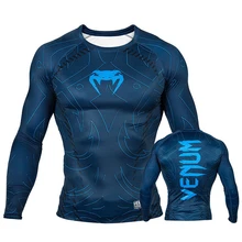 Футболка, спортивная одежда, мужской костюм, MMA, плавки, сублимированный принт, bjj, боксерский Рашгард, jiu jitsu, gi, Рашгард, дышащая, muay